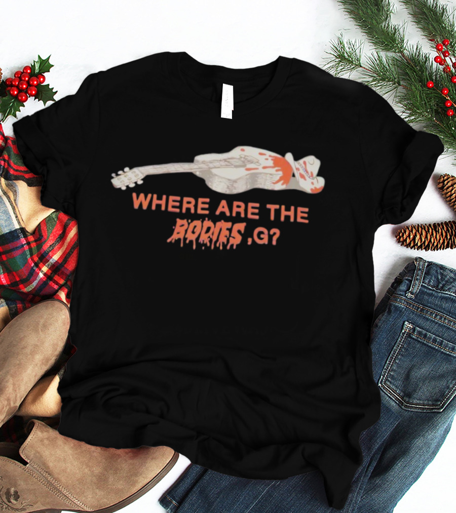 YMH Studios Where Are The Bodies G Guitar Graphic T-Shirt