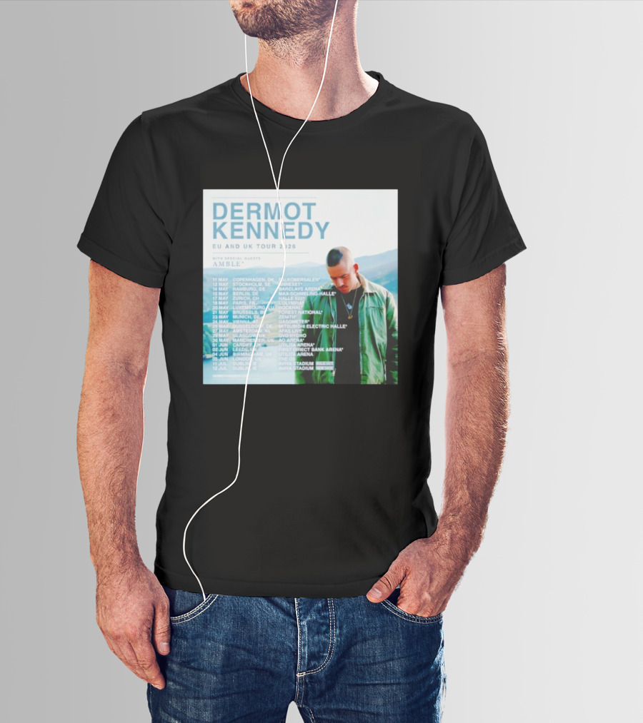 Dermot Kennedy EU And UK Tour 2026 With Special Guests Amble Concert Dates And Locations T-Shirt