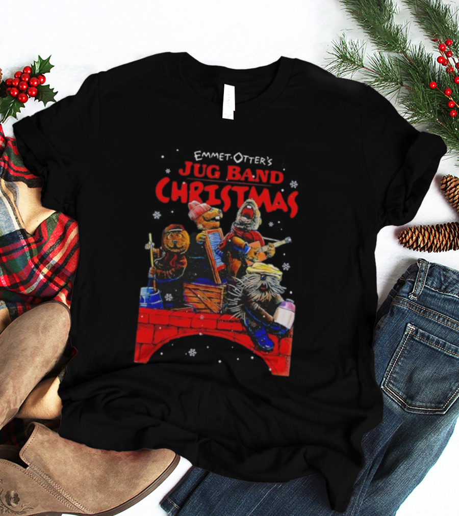 Emmet Otter Jug Band Christmas Movie Characters Holiday Music Scene T-Shirt