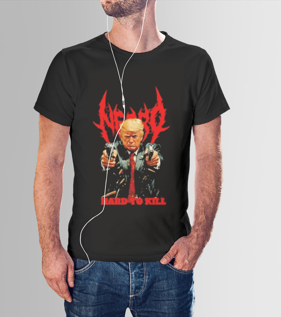 Donald Trump Necro Hard To Kill Two Handguns T-Shirt