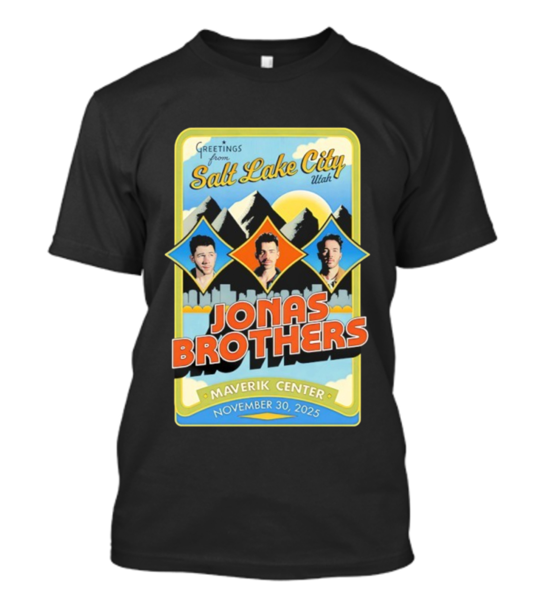 Greetings From Salt Lake City Utah Jonas Brothers Maverik Center November 30 2025 T-Shirt