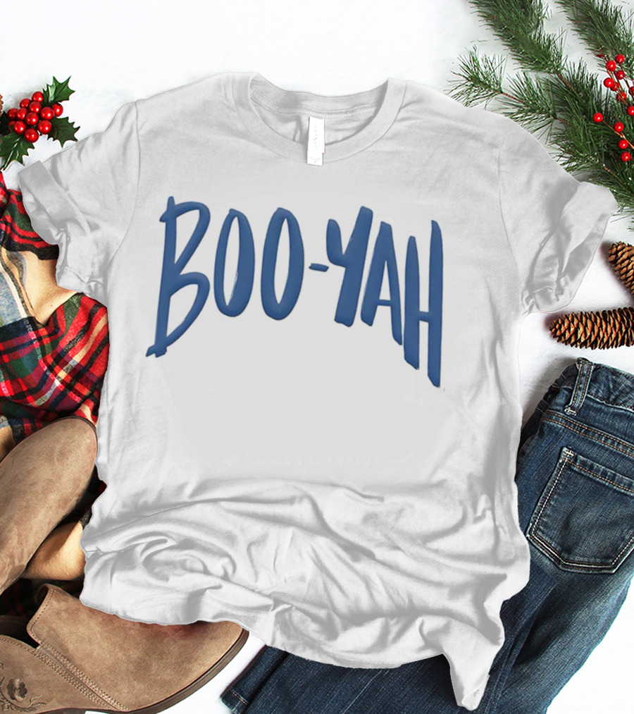 Boo-Yah Bold Blue Lettering T-Shirt