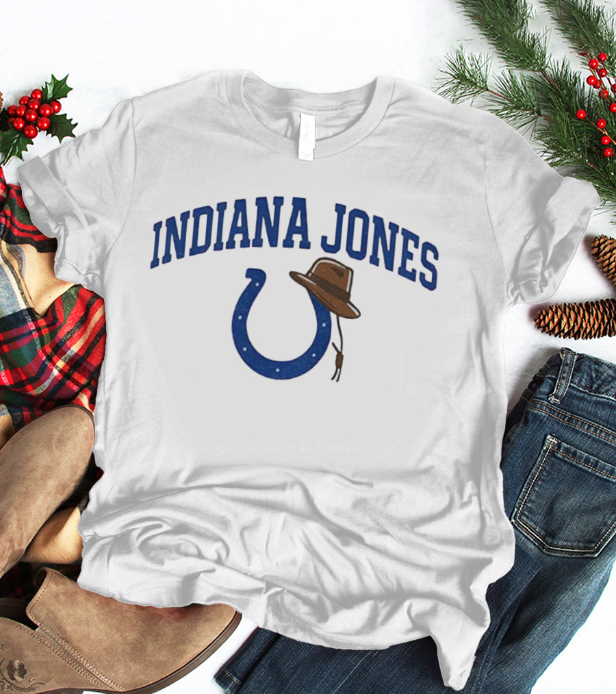 Indiana Jones Colts Hat Horseshoe Retro Style T-Shirt