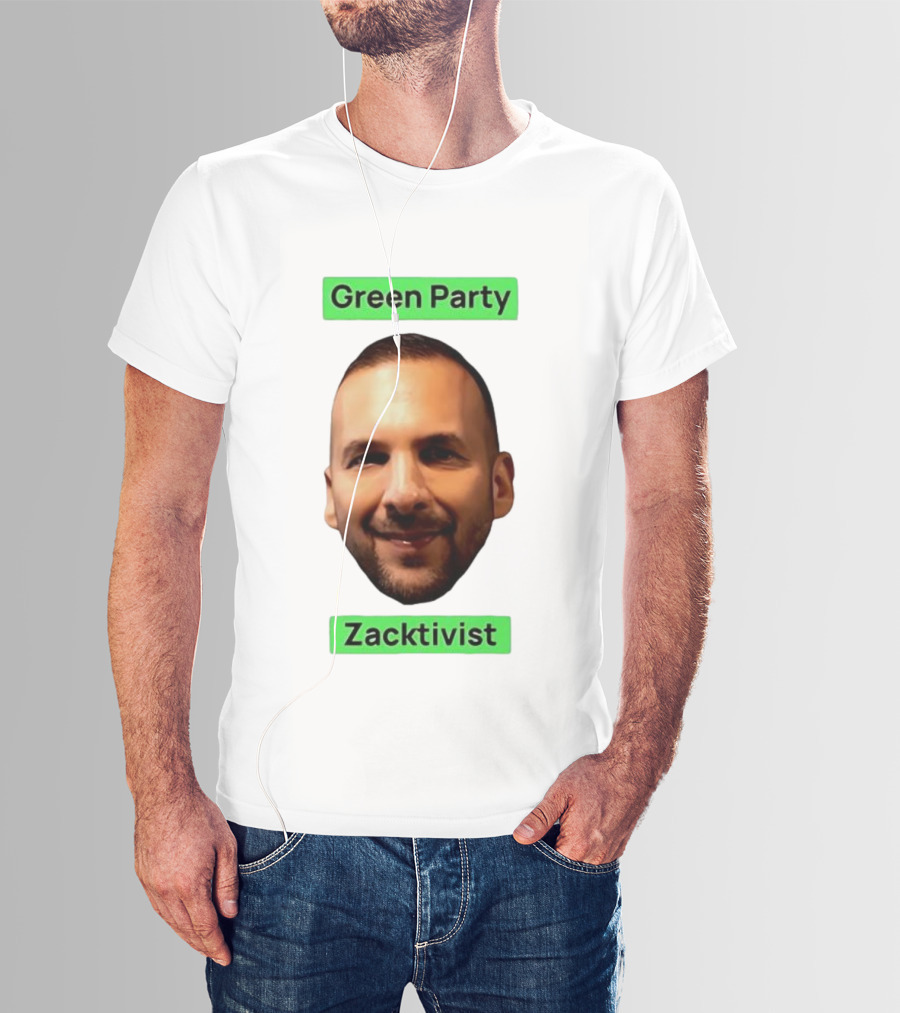 Green Party Zacktivist Face Graphic T-Shirt