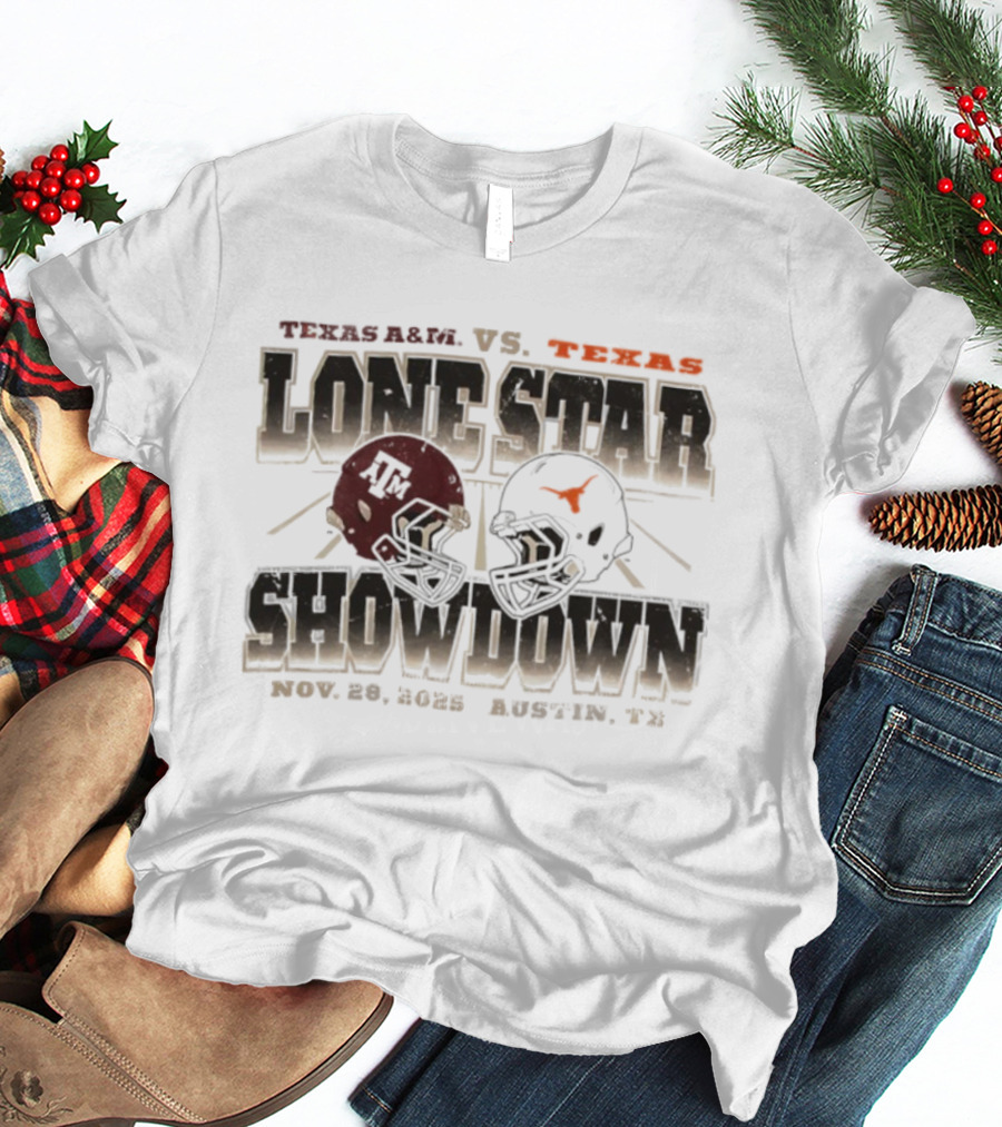 Texas A&M Vs Texas Longhorns Lone Star Showdown Nov 28 2025 Austin TX T-Shirt