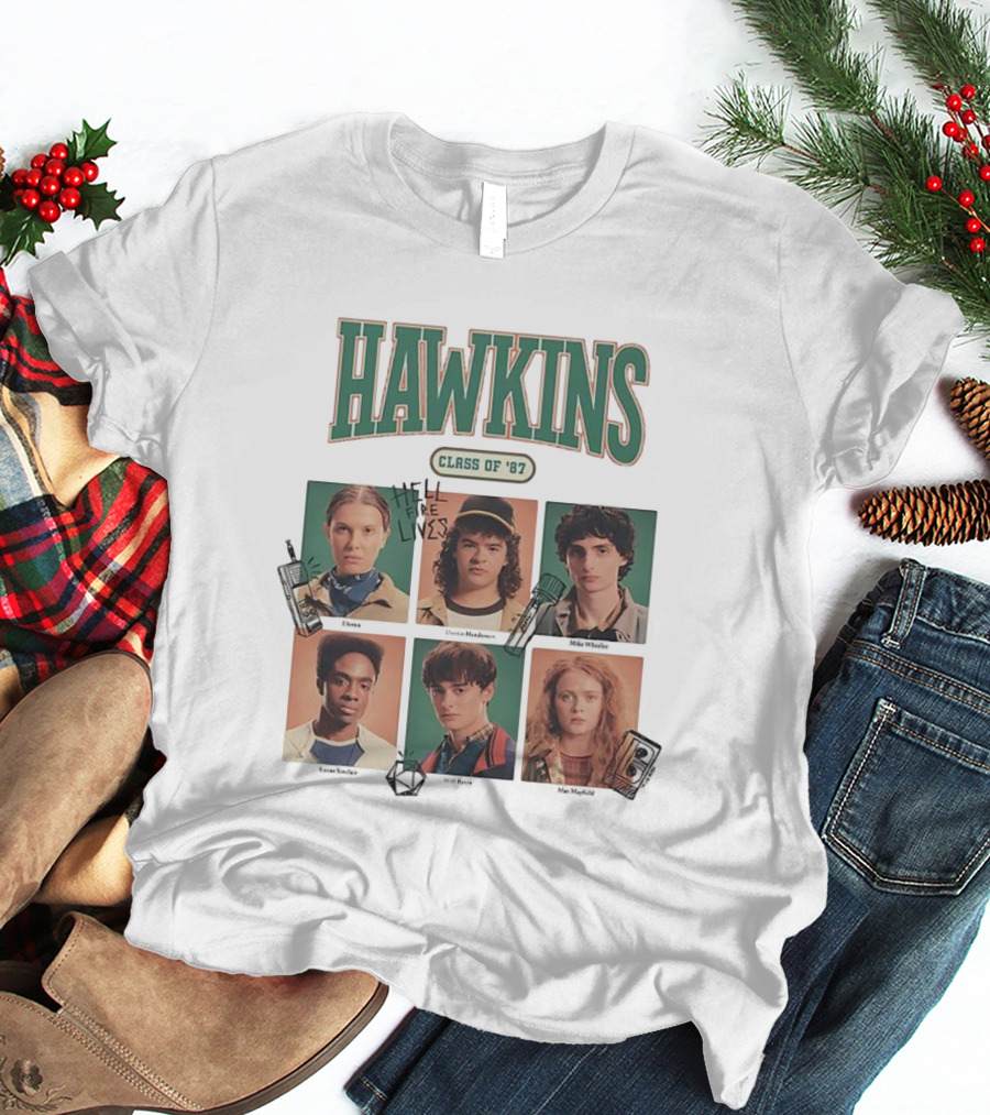Hawkins Class Of ’87 Hellfire Lives Tour Stranger Things Characters T-Shirt