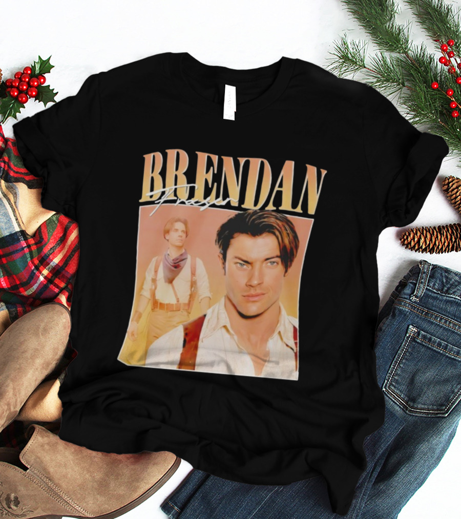 Brendan Fraser 90s Retro Style T-Shirt