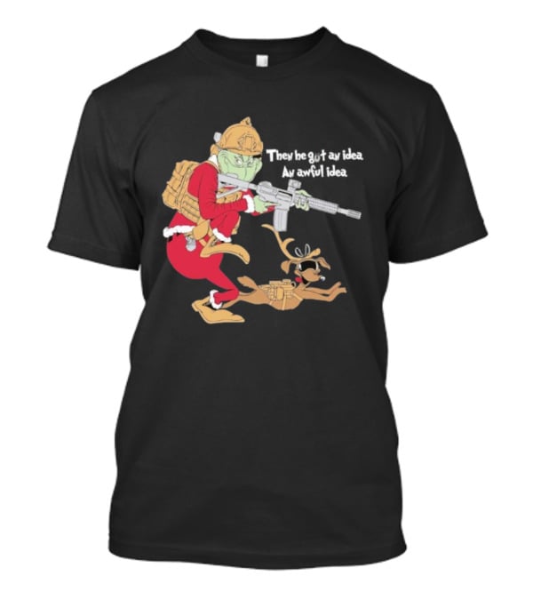 Grunt Style Operator Grinch Christmas Army Tactical Gear Santa Claus T-Shirt