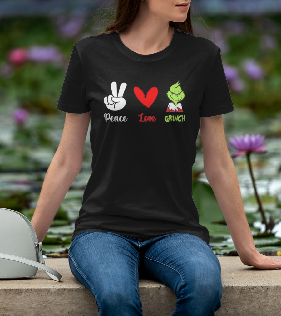 Peace Love Grinch Holiday Celebration T-Shirt