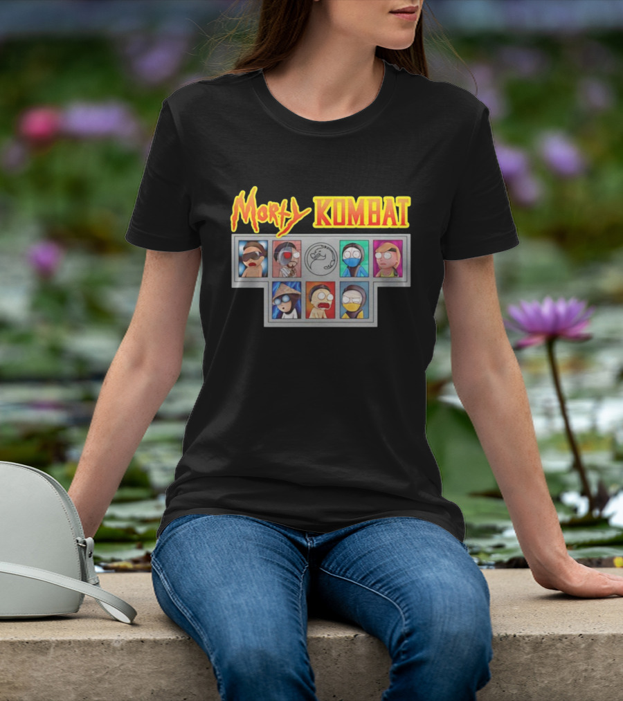 Morty Kombat Rick And Morty Mortal Kombat Characters Crossover T-Shirt