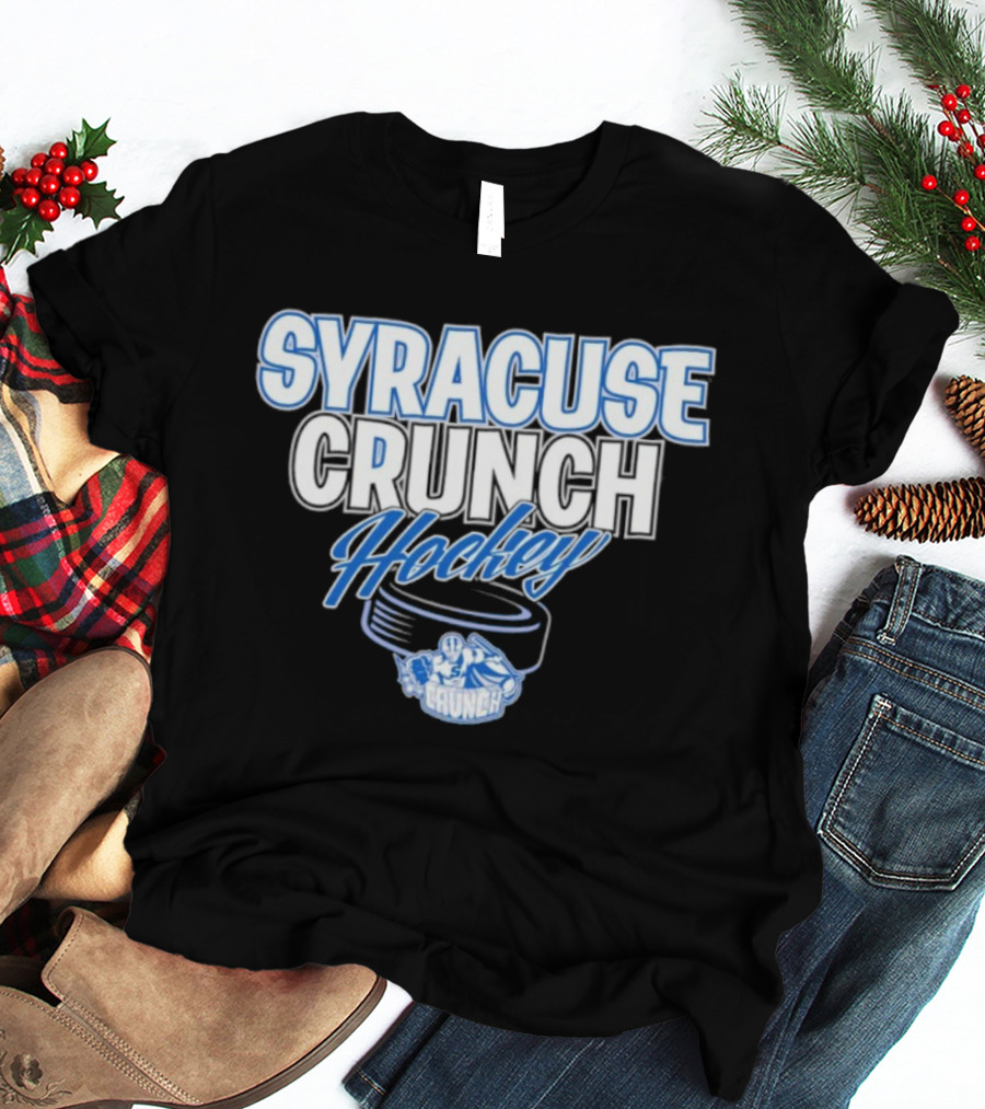 Syracuse Crunch Hockey Team Puck And Mascot Design T-Shirt