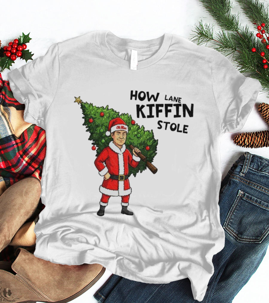 How Lane Kiffin Stole Christmas Ole Miss Santa Tree T-Shirt