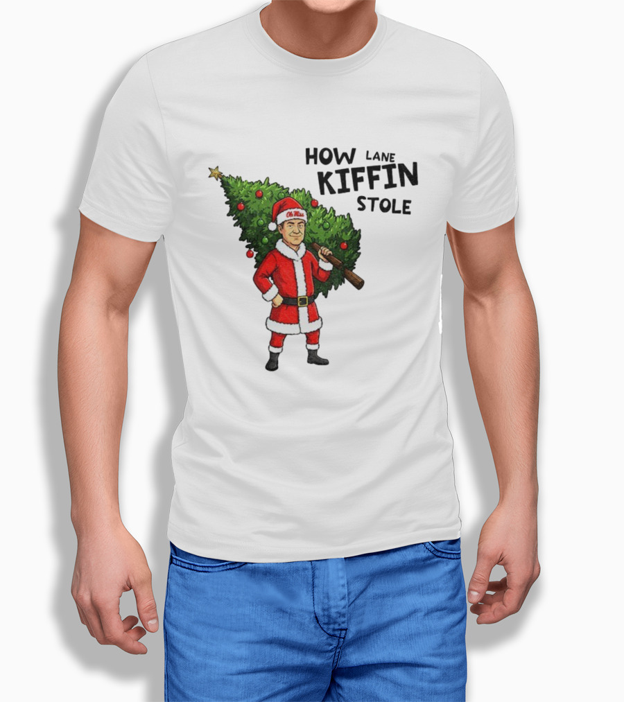 How Lane Kiffin Stole Christmas Ole Miss Santa Tree T-Shirt