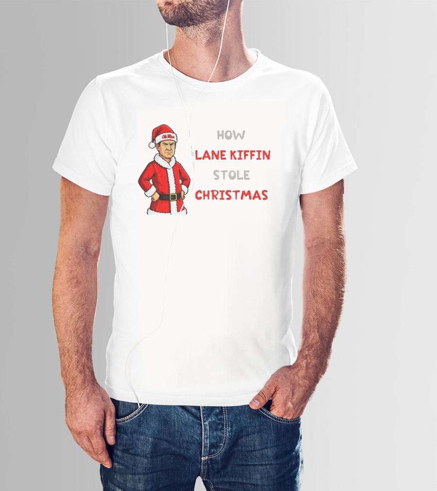 How Lane Kiffin Stole Christmas Funny Grinchmas Ole Miss Santa Coach T-Shirt