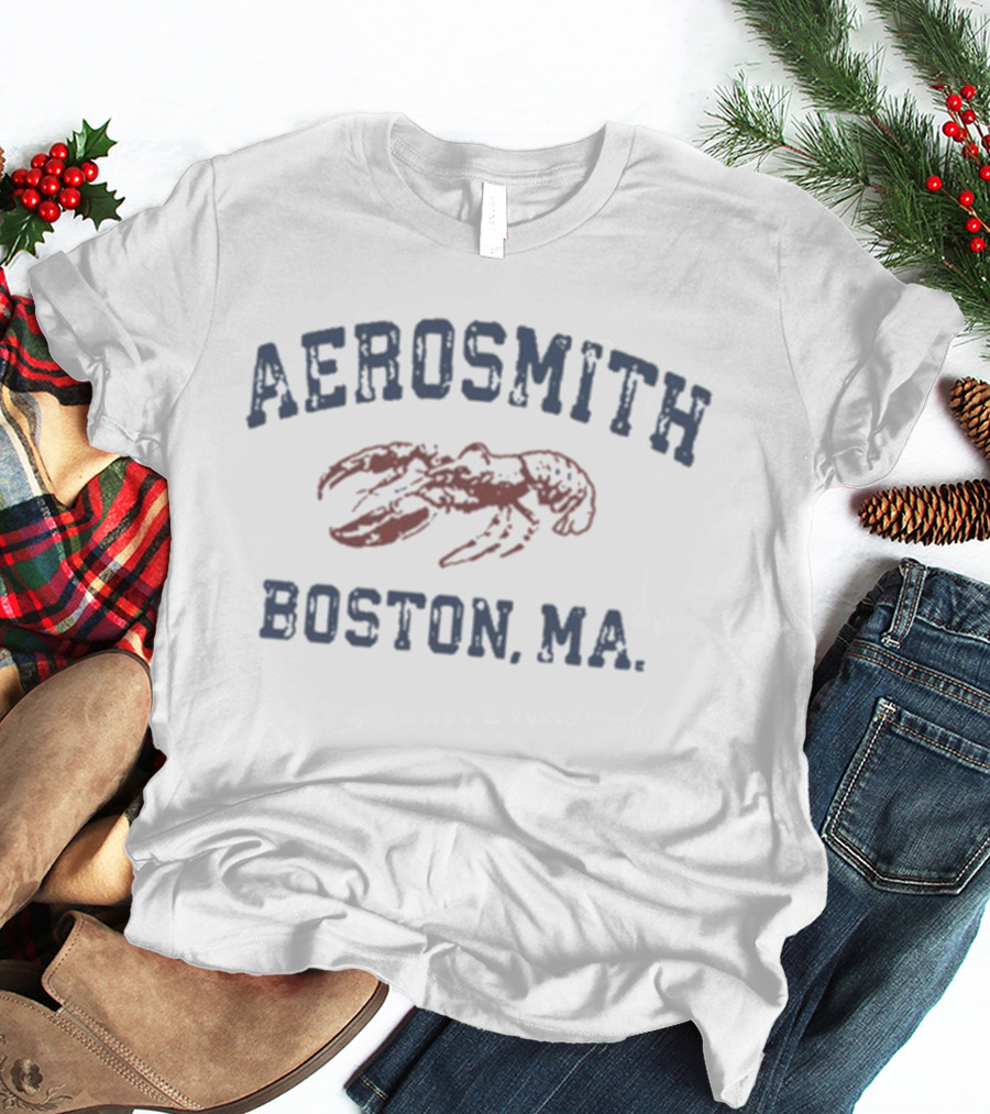 Aerosmith Boston MA Lobster Heritage Vintage Retro Style T-Shirt