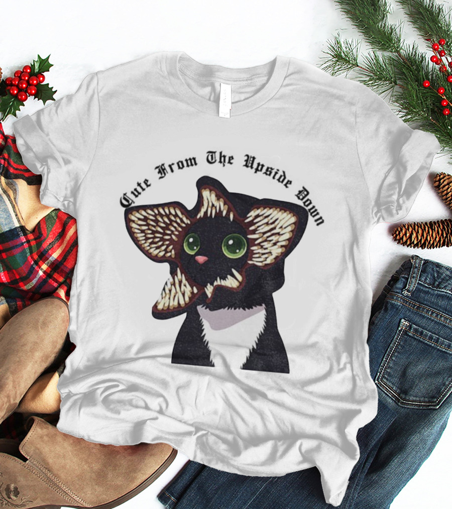 Demogorgon Kitten Cute From The Upside Down Halloween Cat Monster T-Shirt