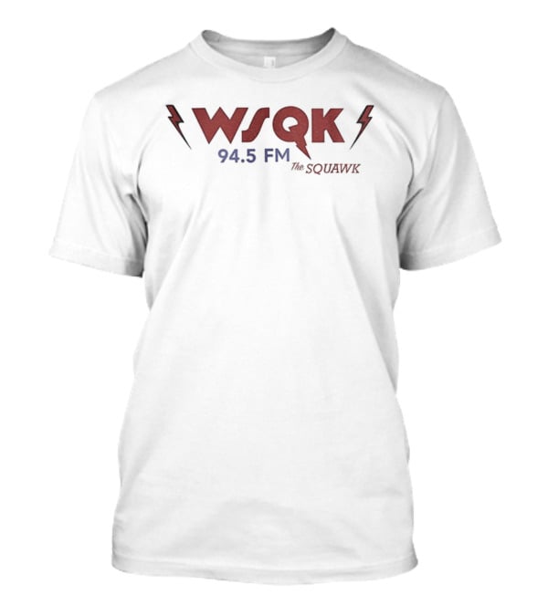 WSQK 94.5 FM The Squawk Stranger Things Lightning Bolt Radio T-Shirt