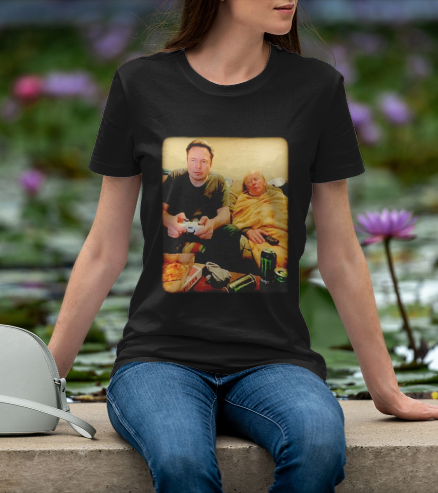 Elon Don Gaming Pizza Couch Monster Energy T-Shirt