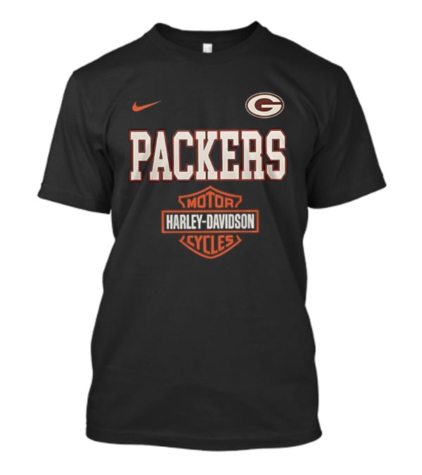 Packers Nike Harley Davidson Motorcycles G Emblem T-Shirt