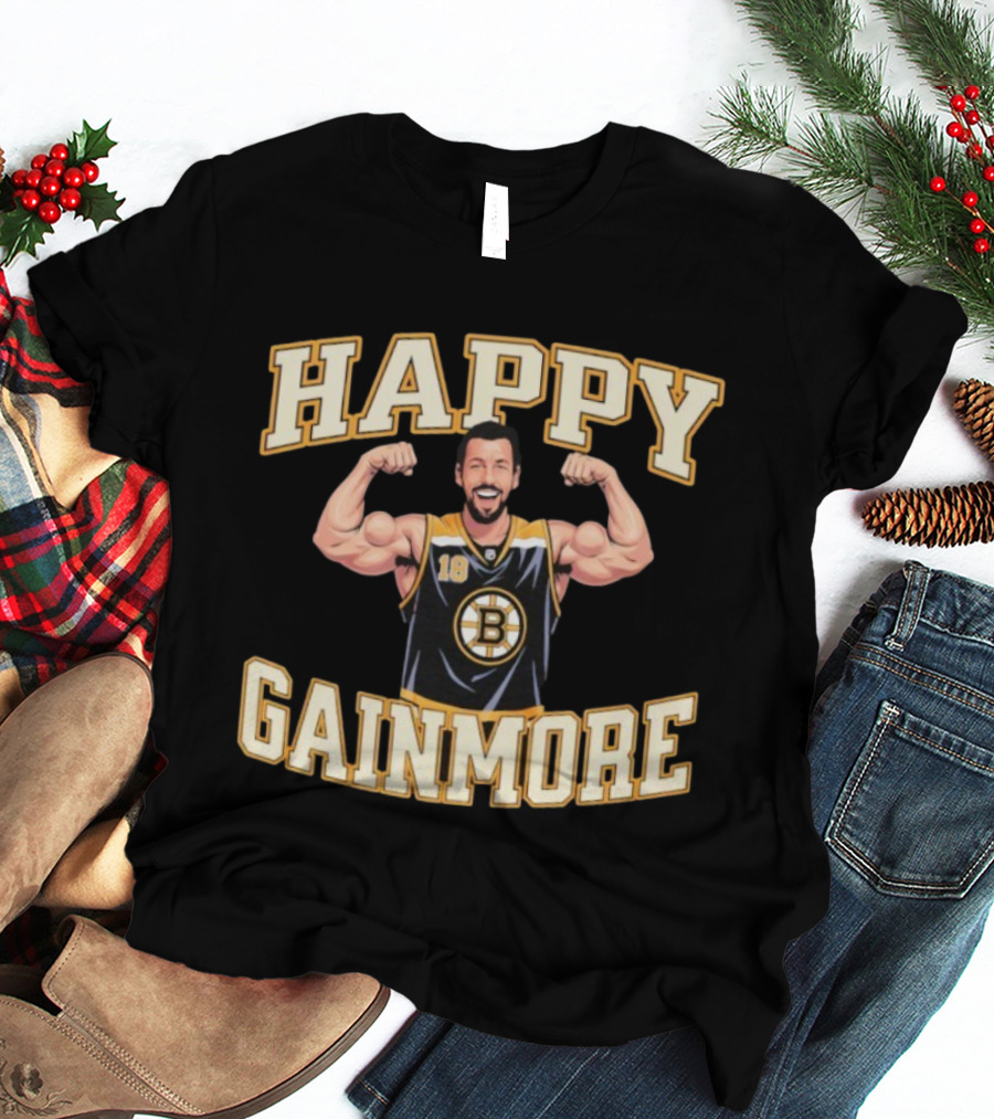 Boston Bruins Happy Gainmore Muscle 18 T-Shirt