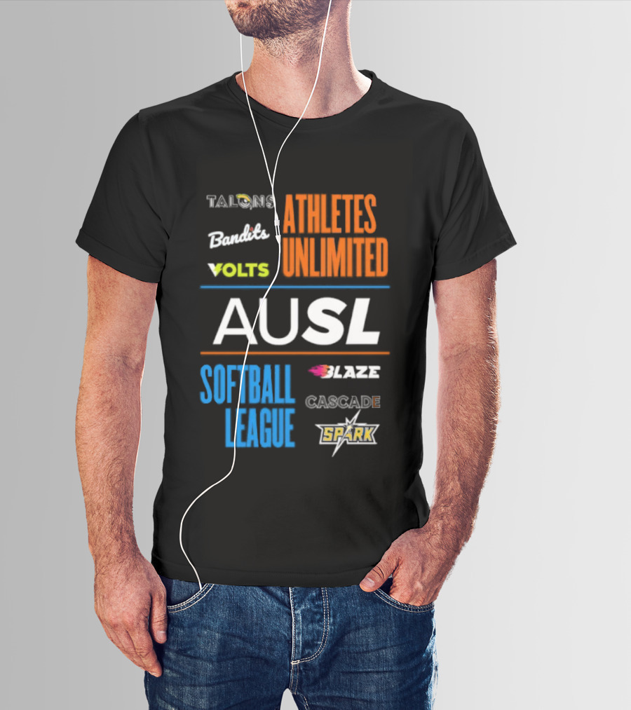 Talons Bandits Volts Athletes Unlimited AUSL Softball League Blaze Cascade Spark T-Shirt