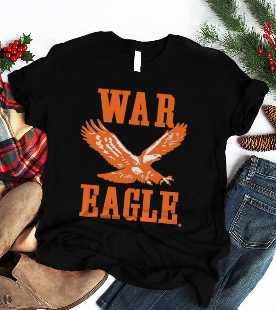 War Eagle Orange Soaring Emblem T-Shirt