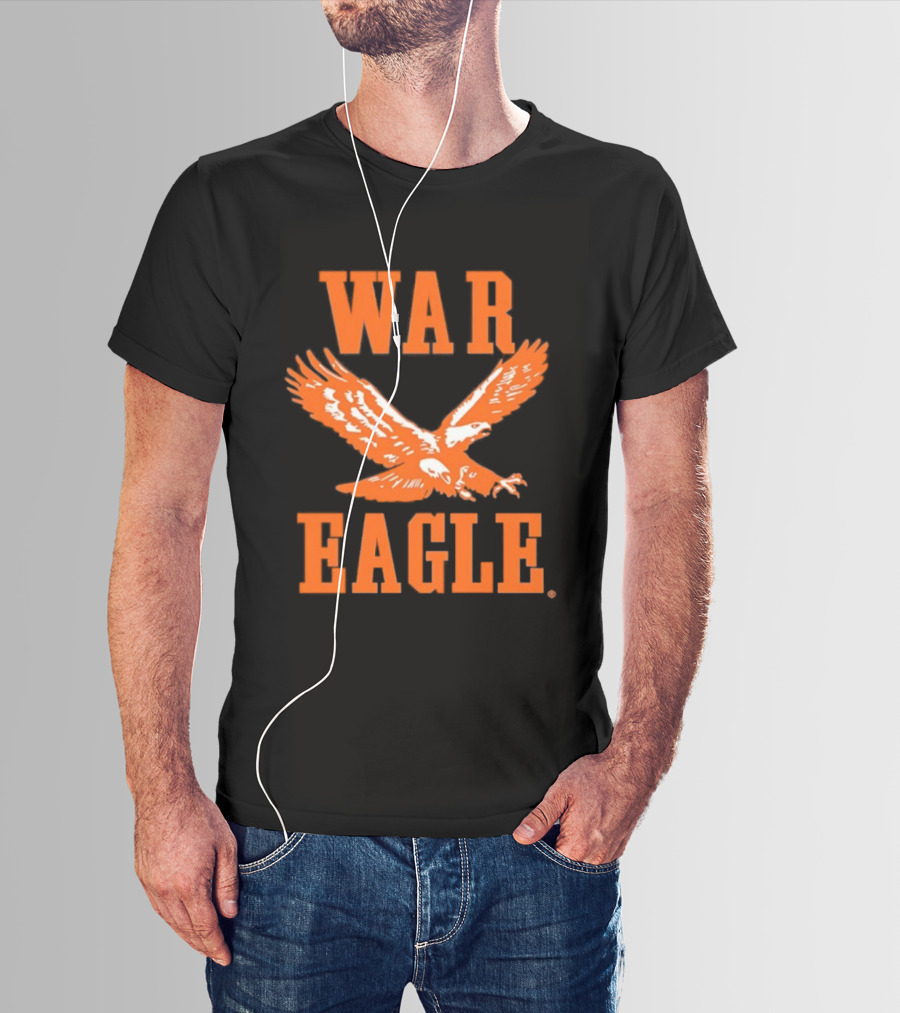 War Eagle Orange Soaring Emblem T-Shirt