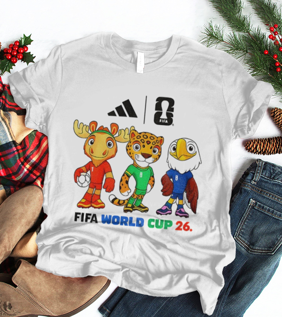FIFA World Cup 2026 Mascot Cartoon Characters 2025 T-Shirt