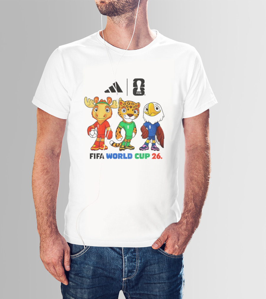 FIFA World Cup 2026 Mascot Cartoon Characters 2025 T-Shirt