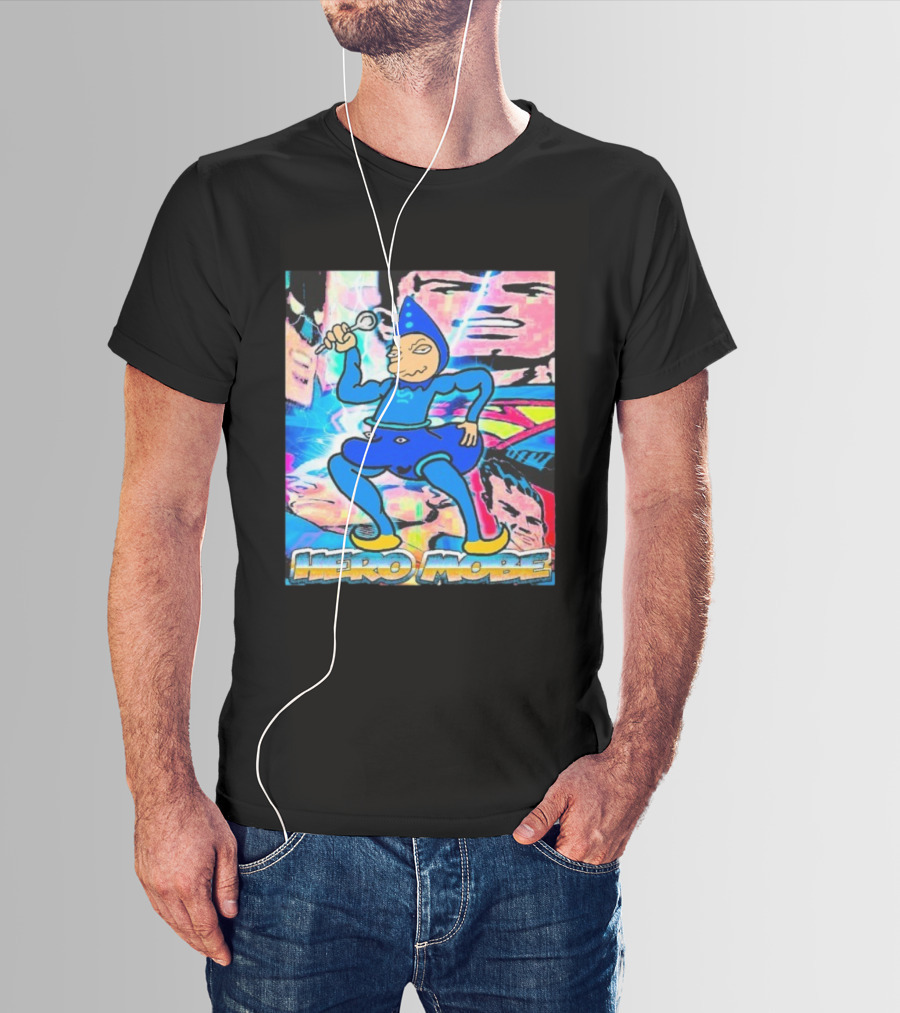 Homestuck SBaHJ Hero Mobe Comic Style Character In Blue Costume T-Shirt