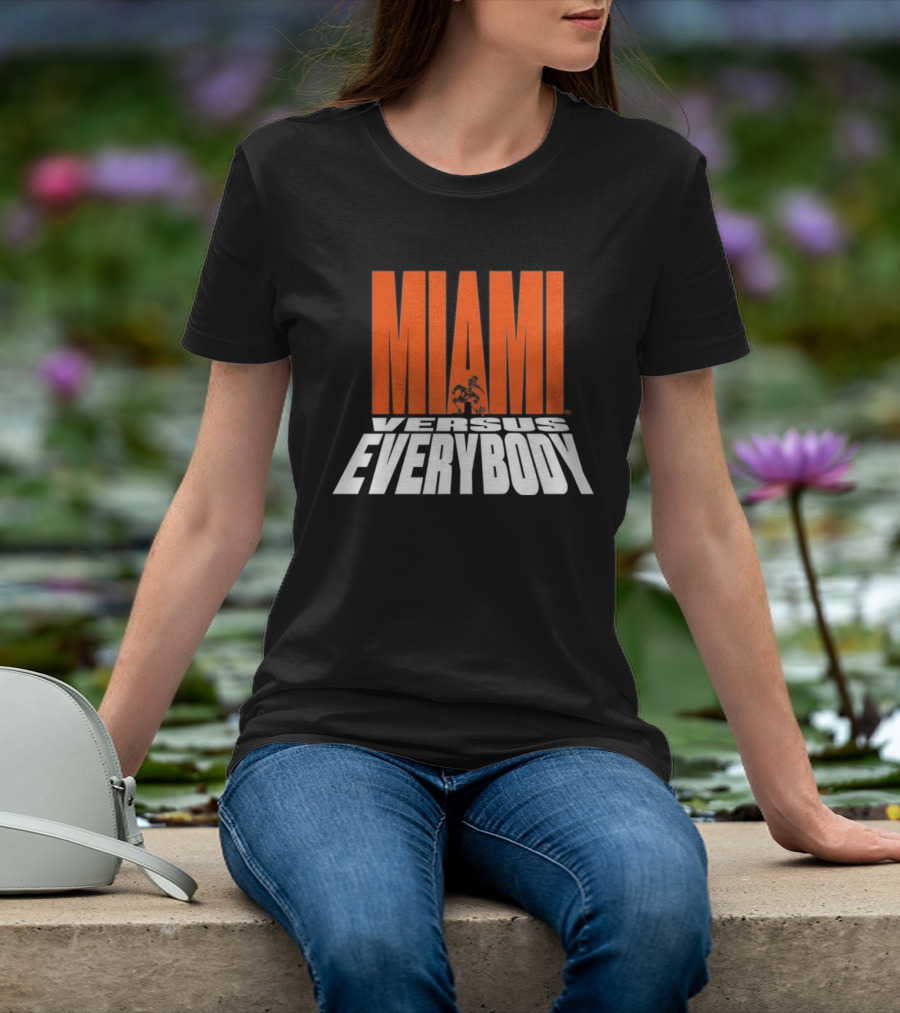 Miami Hurricanes Football Miami Versus Everybody Mascot T-Shirt