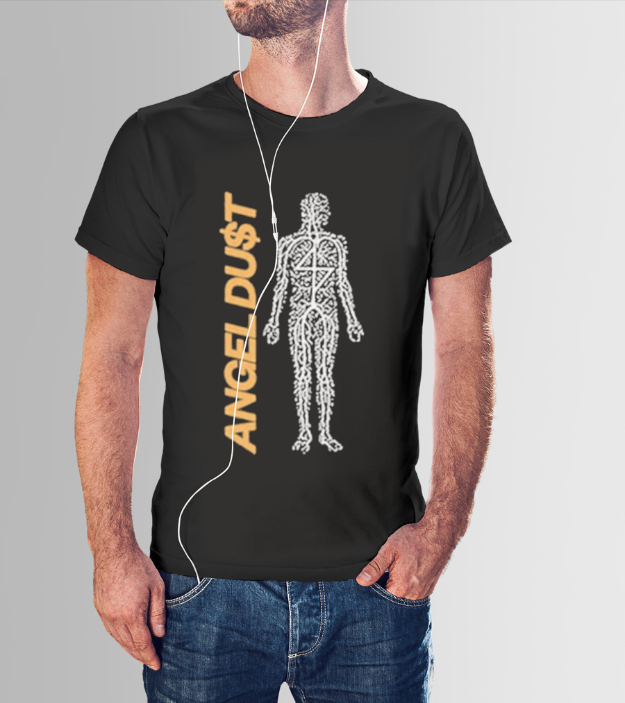Angel Du$t Money Man Skeleton Outline T-Shirt