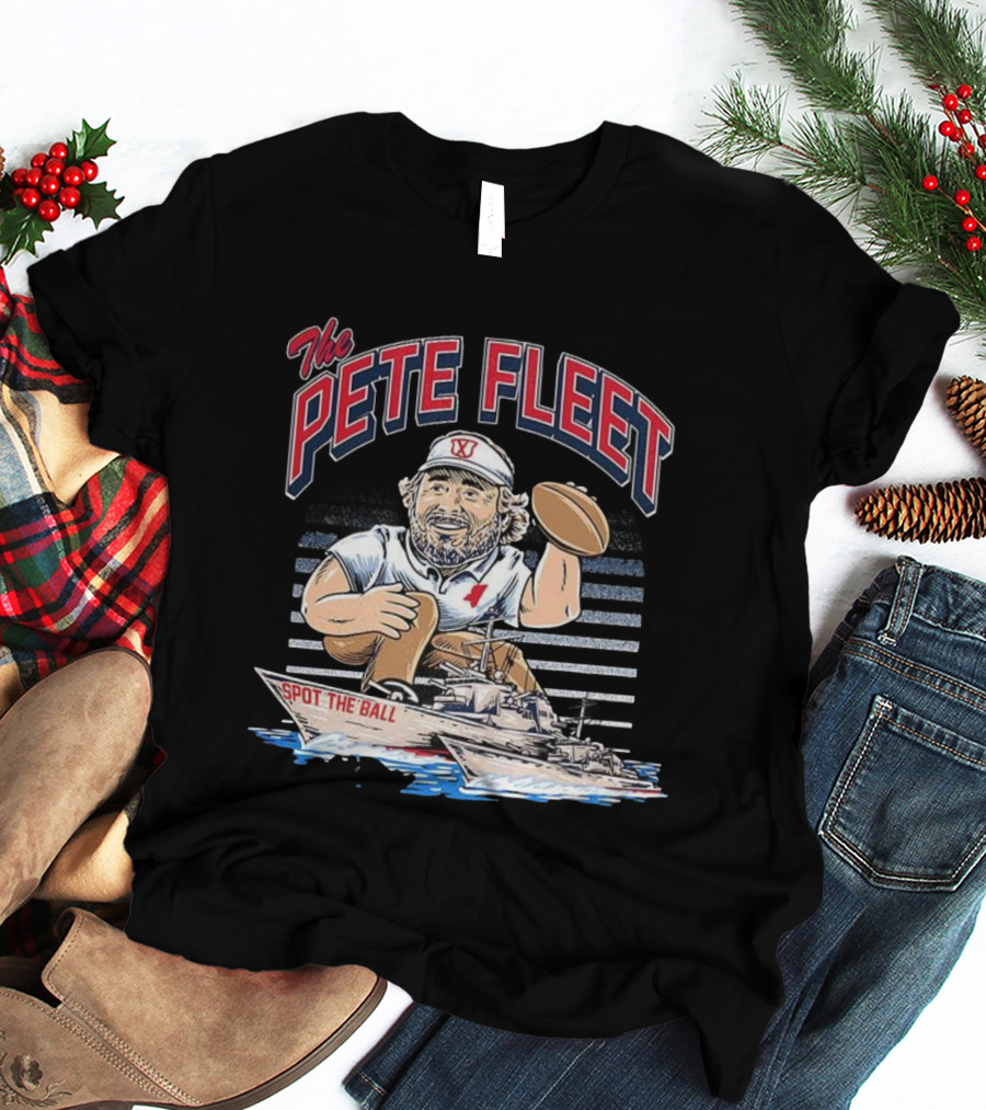 The Pete Fleet Spot The Ball Football Mascot Ship Icon T-Shirt