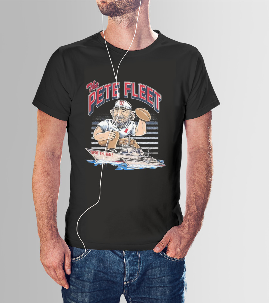 The Pete Fleet Spot The Ball Football Mascot Ship Icon T-Shirt