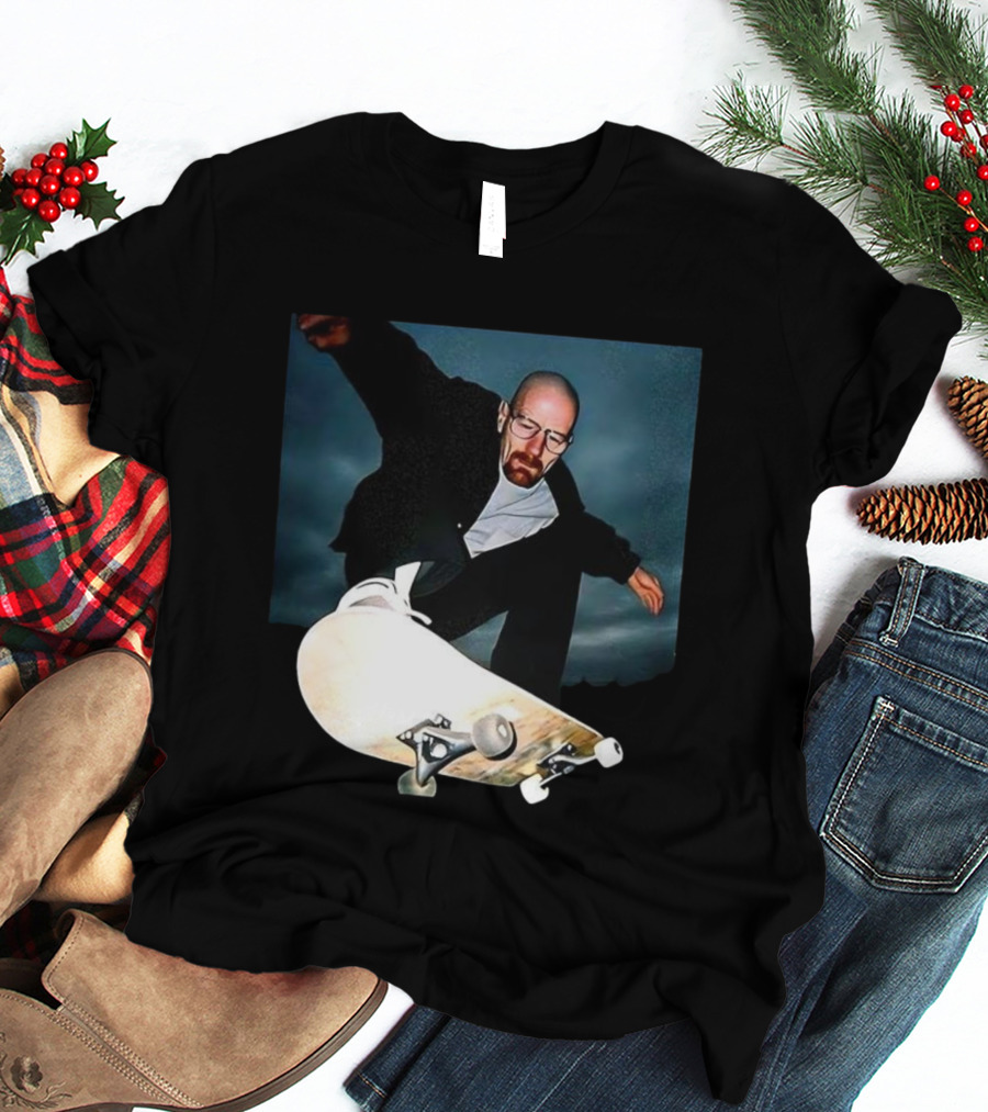 Walter White Skateboarding 90s Movie Meme Retro Nostalgia T-Shirt