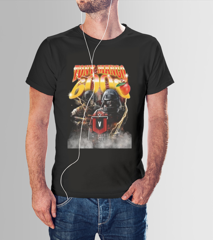 Tony Mango 6000 Lightning Soldiers V Badge Image T-Shirt