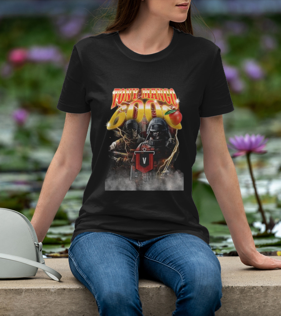 Tony Mango 6000 Lightning Soldiers V Badge Image T-Shirt