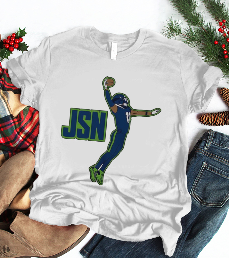 JSN Dunk Jaxon Smith-Njigba Seattle Football Jump Catch T-Shirt