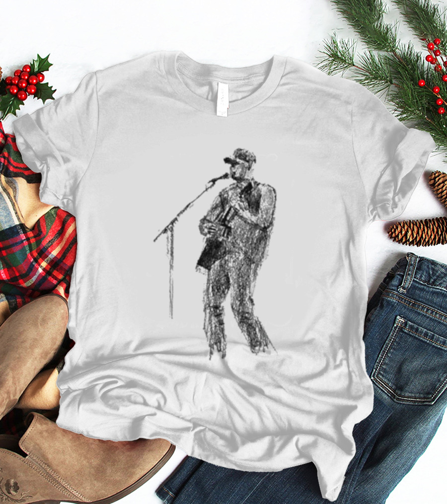 Zach Bryan Microphone Silhouette T-Shirt