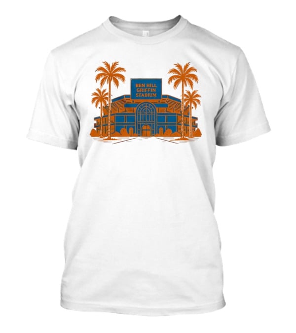 Ben Hill Griffin Stadium University Of Florida Gators Palm Trees T-Shirt