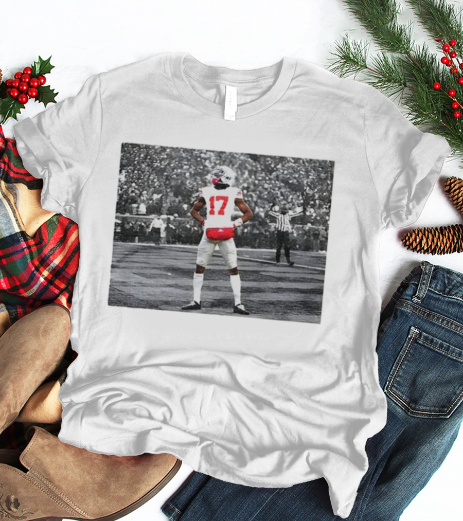 Ohio State Buckeyes Carnell Tate 17 Touchdown Celebration NFL Football 2025 T-Shirt
