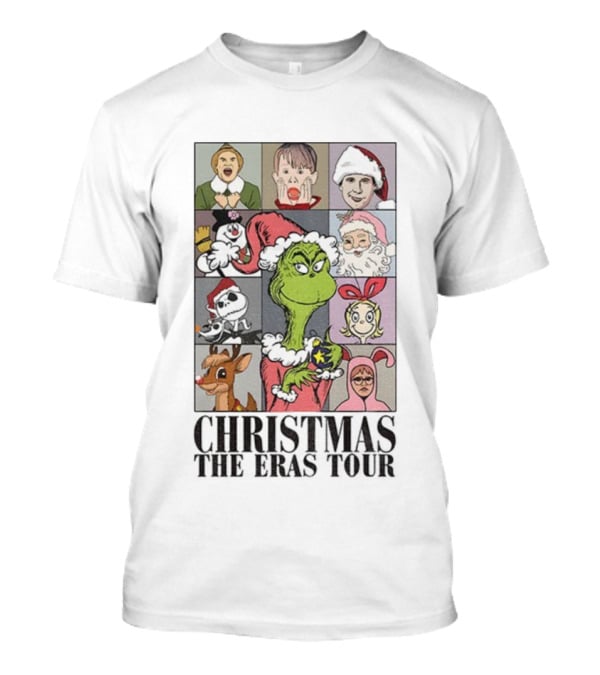 Grinch Santa Hat Buddy The Elf Home Alone Jack Skellington Christmas The Eras Tour 2025 T-Shirt