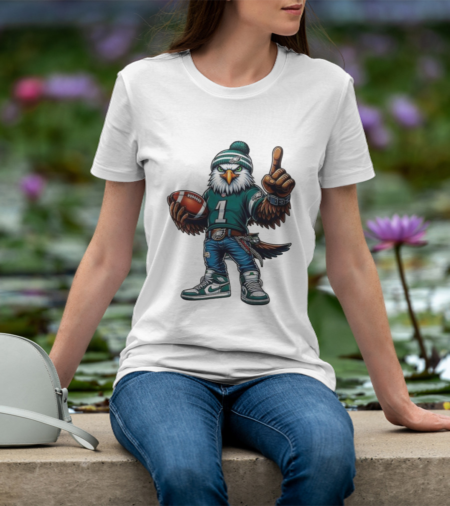 Philadelphia Eagles Mascot Number 1 Football Fan Gear T-Shirt