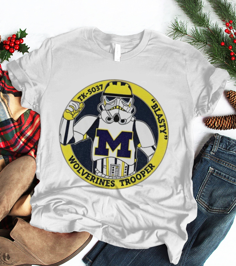 TK-5037 Blasty Wolverines Trooper Michigan M Varsity Fandom T-Shirt