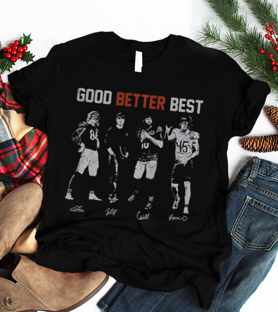 GOOD BETTER BEST CHICAGO BEARS FOOTBALL PLAYERS SIGNATURES VINTAGE T-Shirt