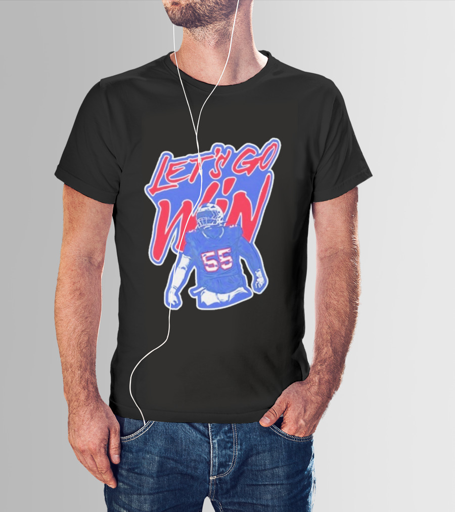Let's Go Win Buffalo Bills Michael Hoecht 55 T-Shirt