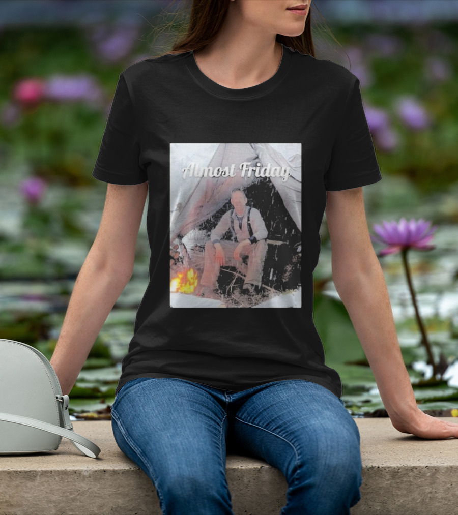Almost Friday Luke Nichols Outdoor Camping Scene T-Shirt