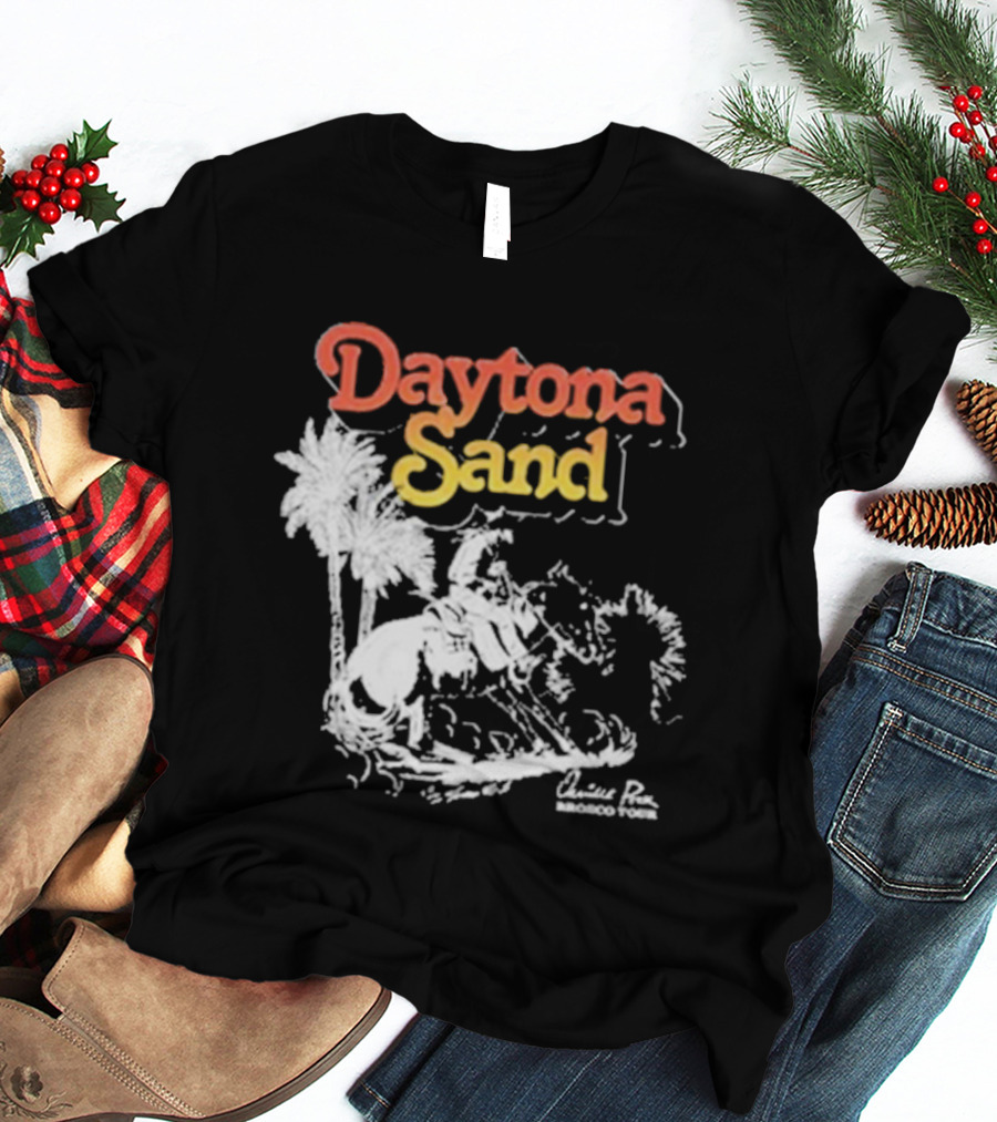 Daytona Sand Orville Peck Western Cowboy Rider With Palm Trees T-Shirt