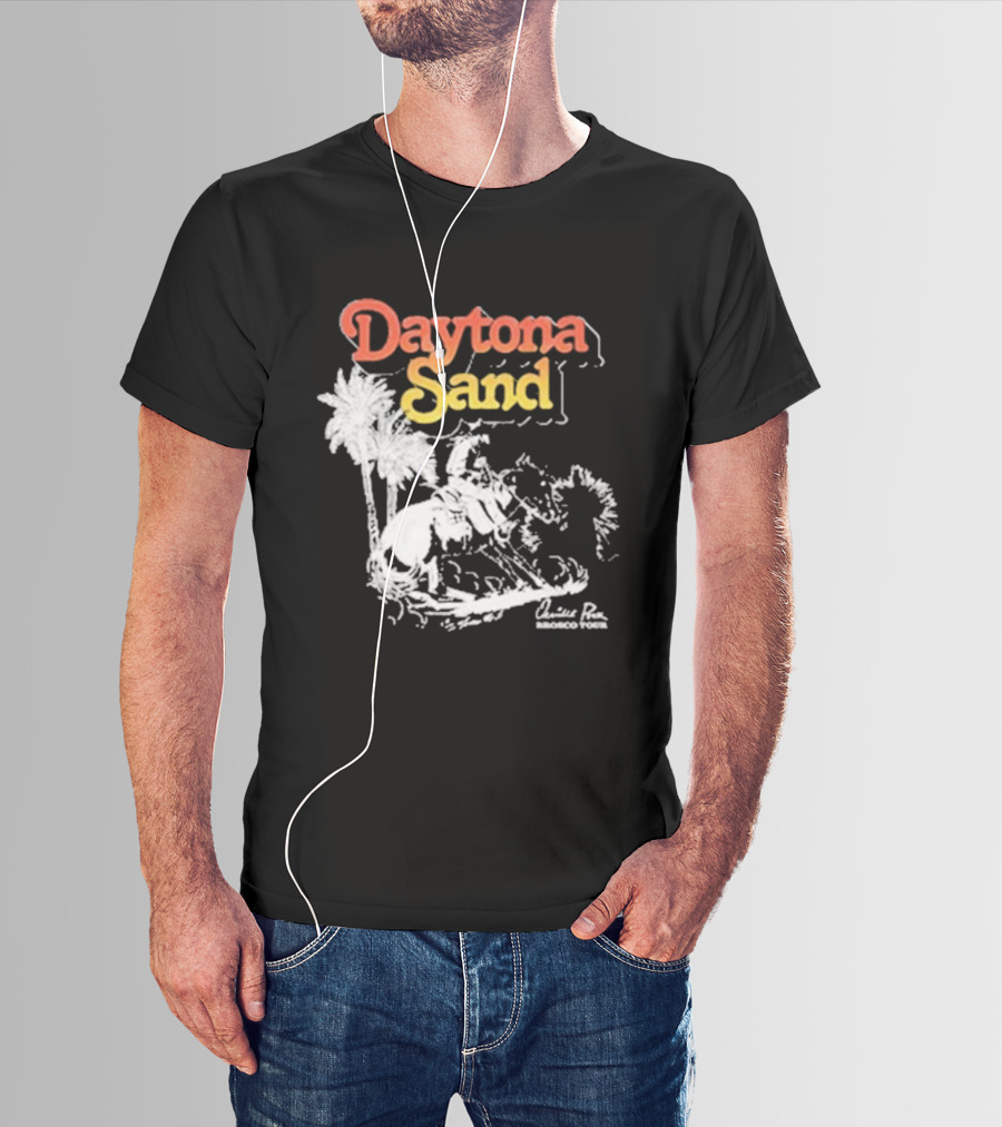 Daytona Sand Orville Peck Western Cowboy Rider With Palm Trees T-Shirt