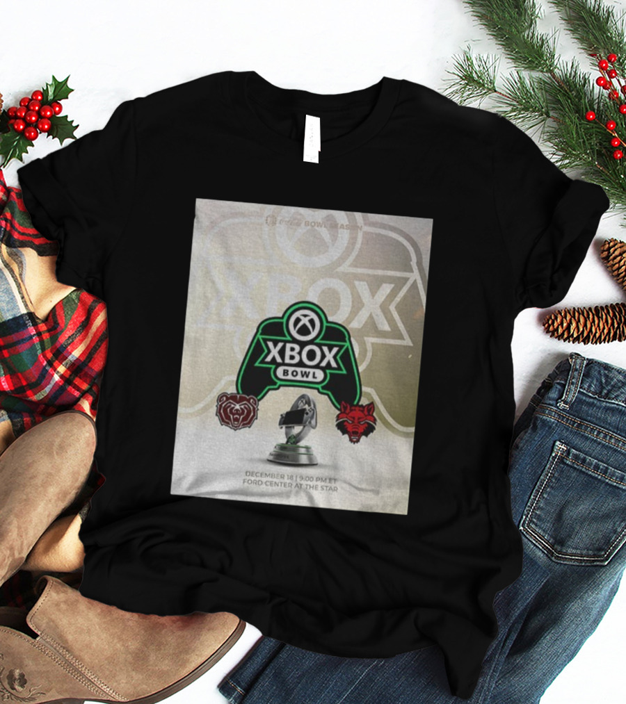 Xbox Bowl Missouri State Bears Vs Arkansas State Red Wolves Football 2025 December 18 Ford Center At The Star T-Shirt